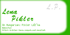 lena pikler business card